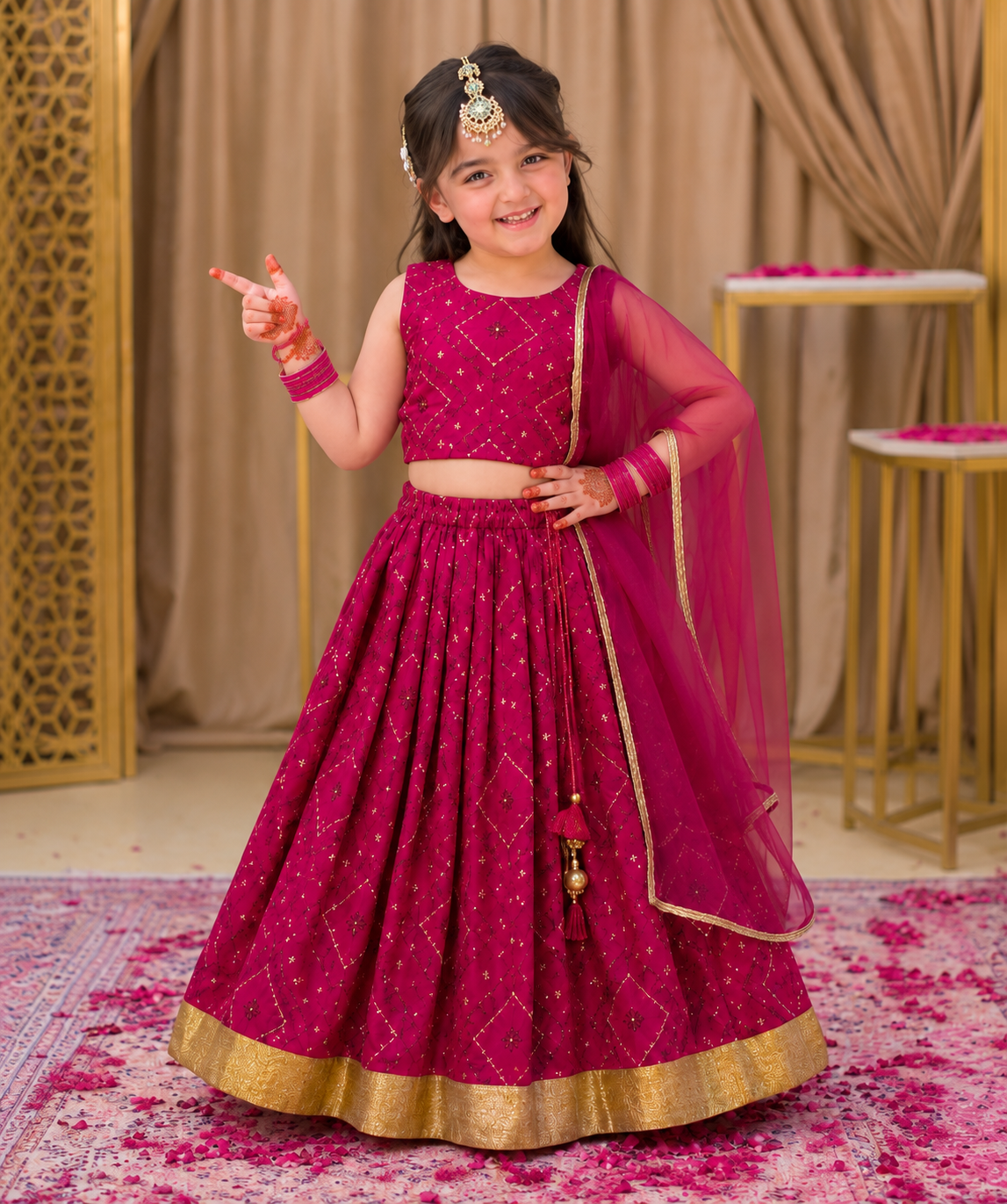 The Gulab Lehenga Chunni