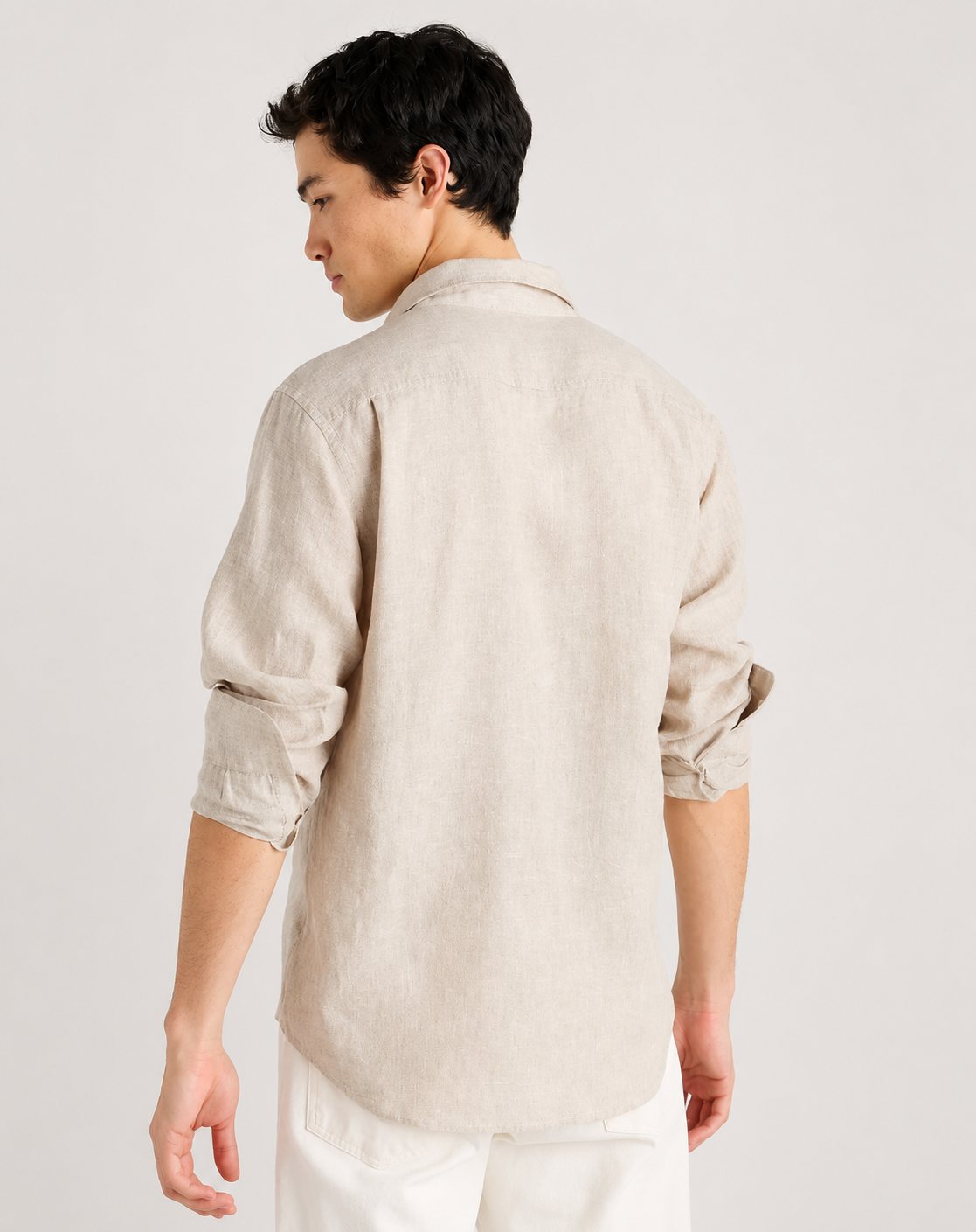 Airy Linen Relaxed Long Sleeve Shirt