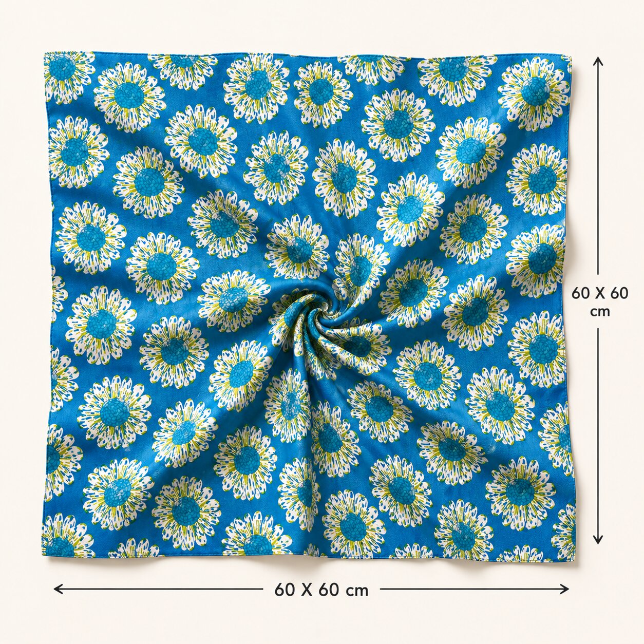 Blue Floral Bandana