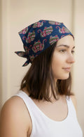 Indigo Paisley Printed Cotton Bandana