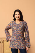 Multicoloured Bell Sleeves Kurti
