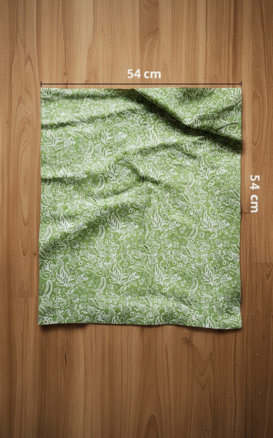 Meadow Green Printed Cotton Bandana