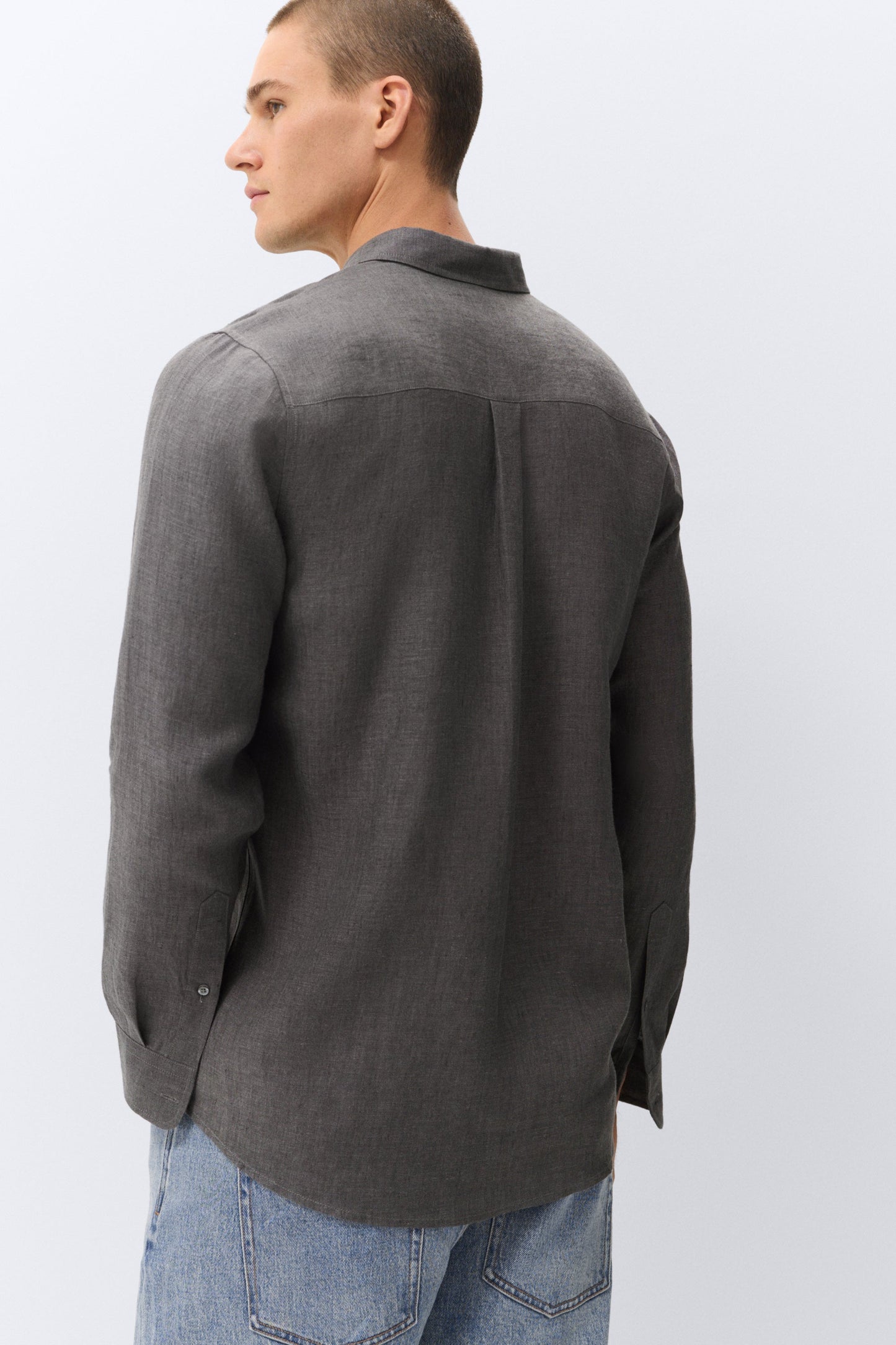 Airy Linen Relaxed Long Sleeve Shirt