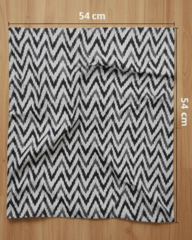 HOUSE OF PEHNAVA Chevron Print Cotton Scarf