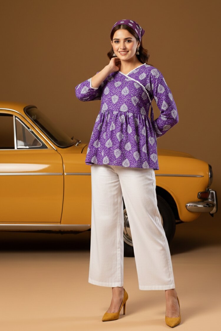 Floral Cotton Printed Tunic with Palazzos
